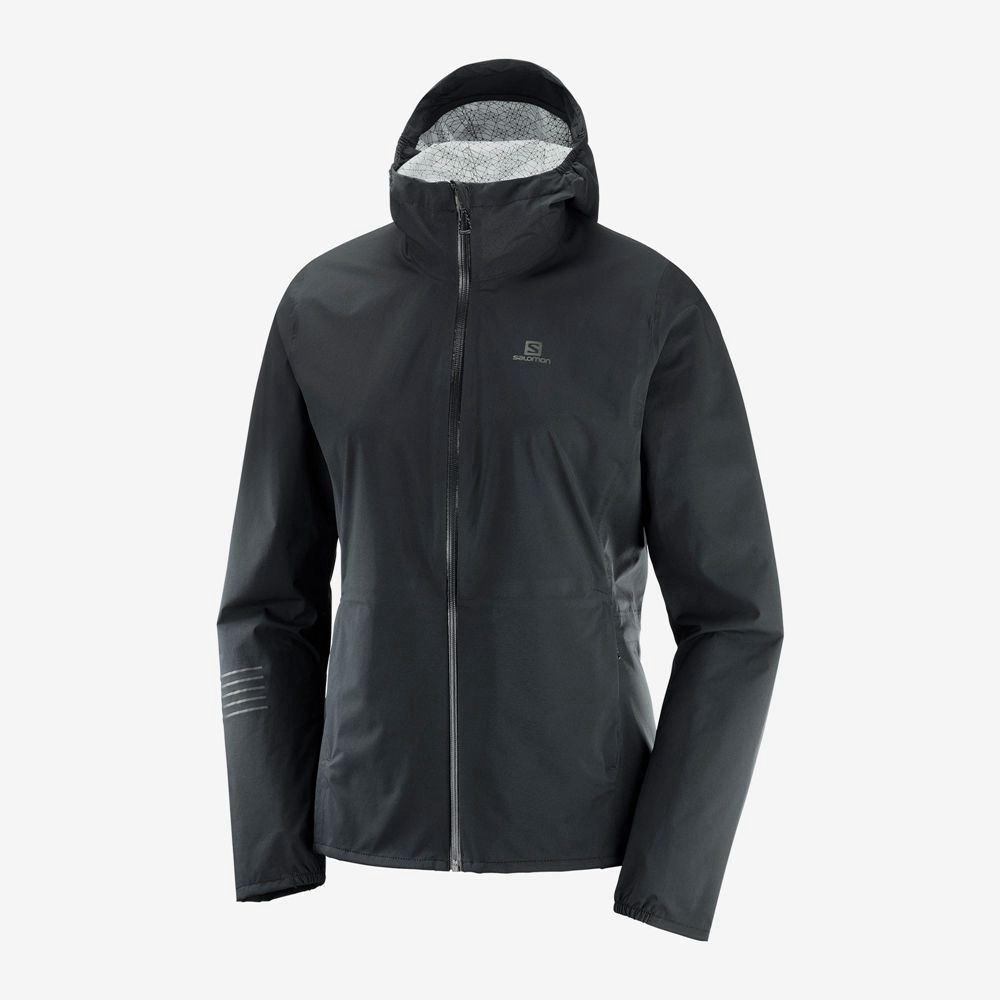 SALOMON BONATTI WATERPROOF Philippines - Women's Jackets - Black | 749058-LGC
